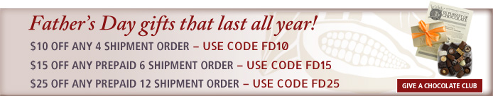 Join or Give the Gourmet Chocolate of the Month Club Father's Day Chocolate Gifts