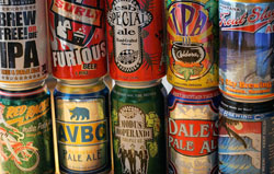 craft beer in cans