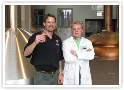 Panel member Alex Puchner with Brouwerij Bavik brewer Yves Benoit at his brewery in Bavikhove, Belgium Panel member Alex Puchner with Brouwerij Bavik brewer Yves Benoit at his brewery in Belgium.