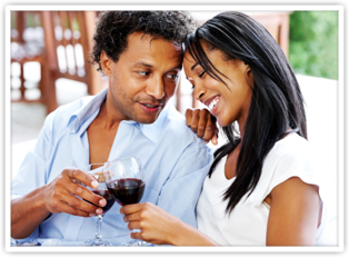 A Couple Toasting with Wine